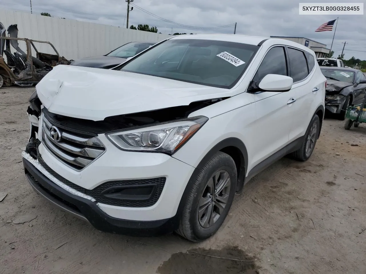 2016 Hyundai Santa Fe Sport VIN: 5XYZT3LB0GG328455 Lot: 60050494