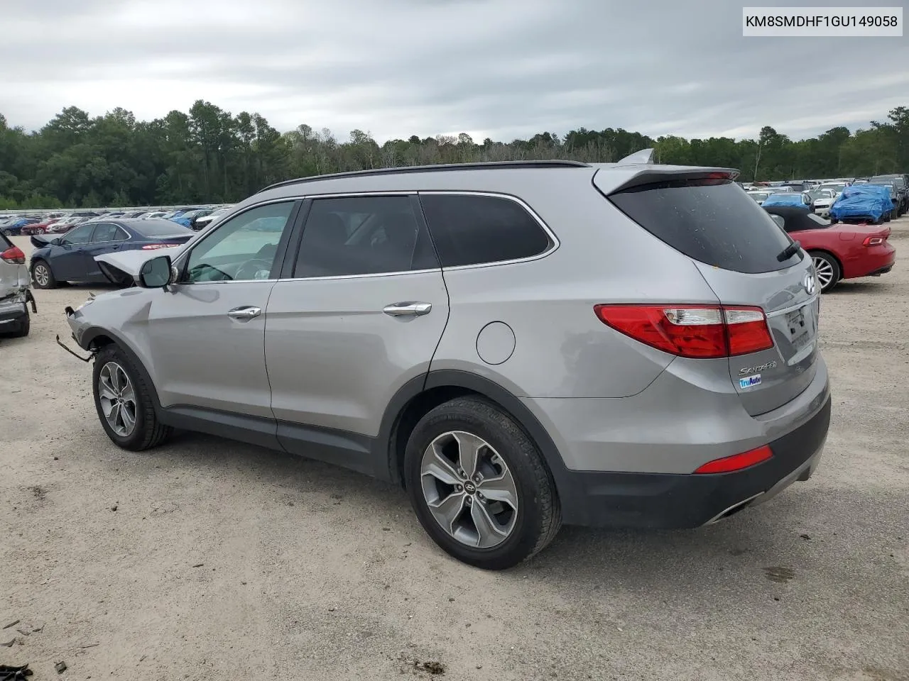 2016 Hyundai Santa Fe Se VIN: KM8SMDHF1GU149058 Lot: 61604454