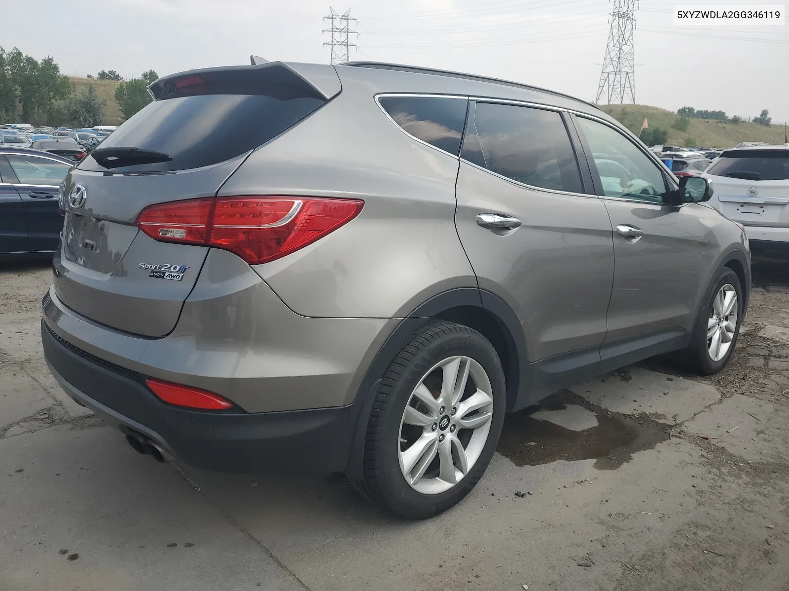 2016 Hyundai Santa Fe Sport VIN: 5XYZWDLA2GG346119 Lot: 62999214