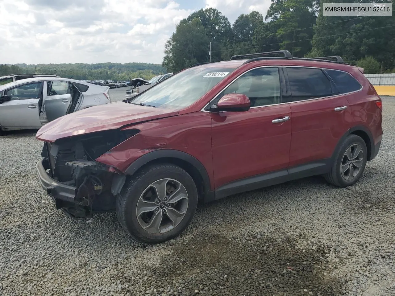 2016 Hyundai Santa Fe Se VIN: KM8SM4HF5GU152416 Lot: 68102174