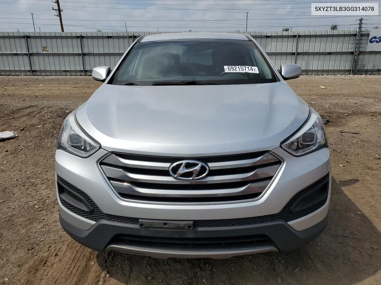 2016 Hyundai Santa Fe Sport VIN: 5XYZT3LB3GG314078 Lot: 69215714