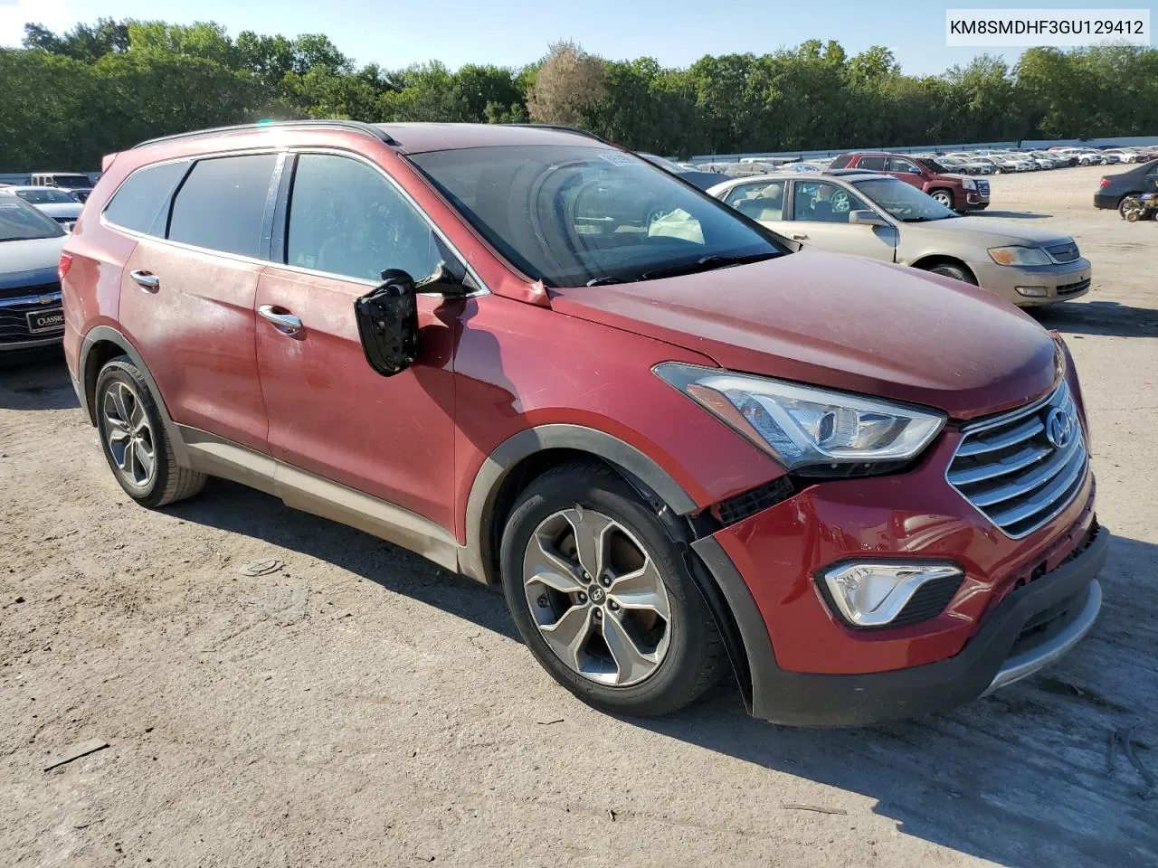 2016 Hyundai Santa Fe Se VIN: KM8SMDHF3GU129412 Lot: 69539384