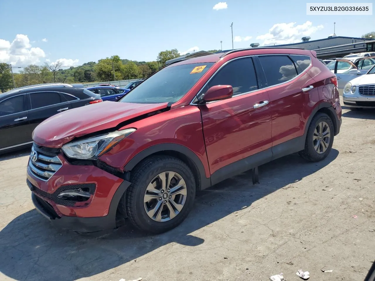 2016 Hyundai Santa Fe Sport VIN: 5XYZU3LB2GG336635 Lot: 70314734