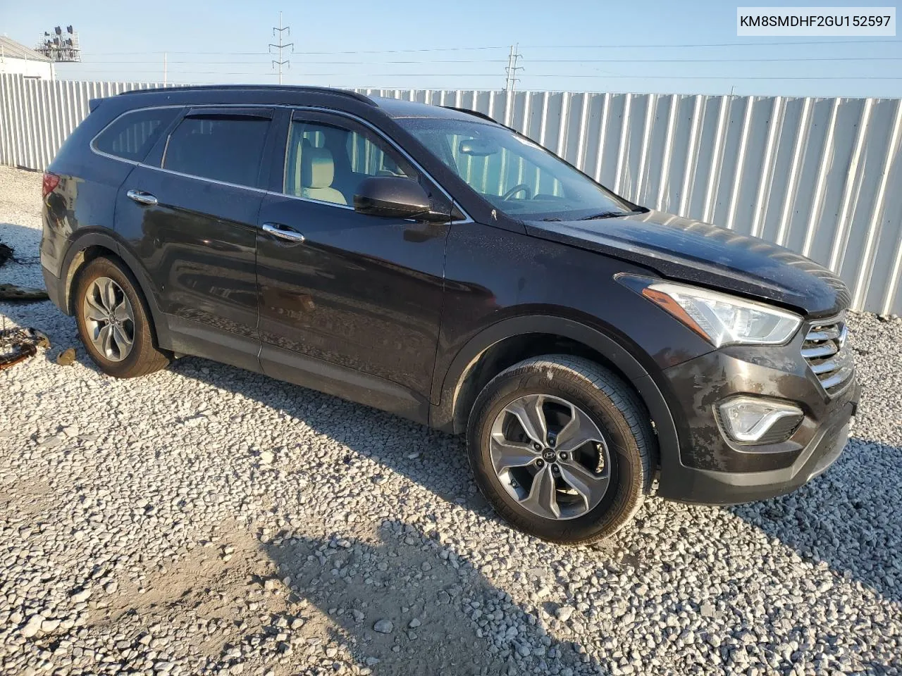 2016 Hyundai Santa Fe Se VIN: KM8SMDHF2GU152597 Lot: 71544884