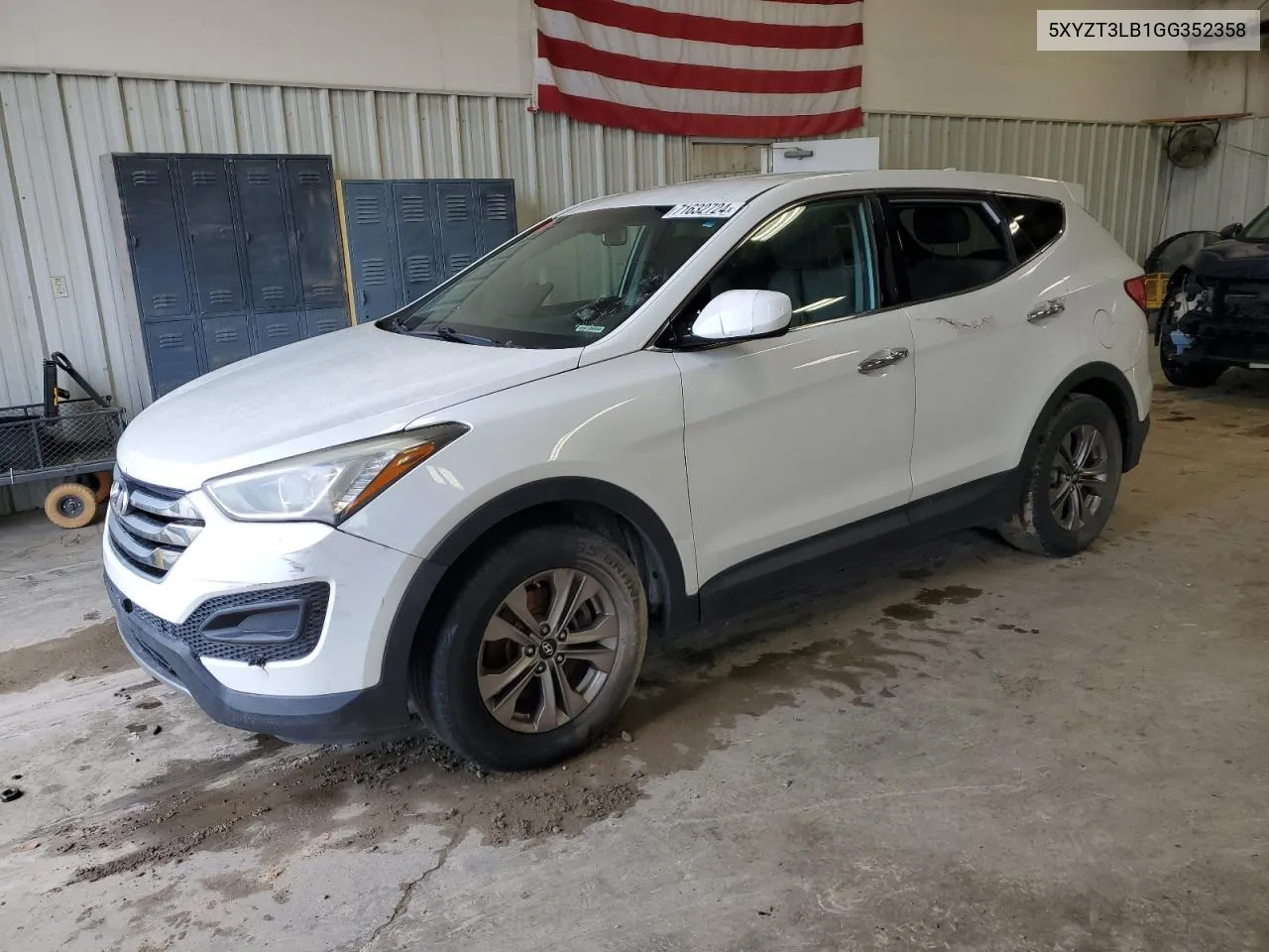 2016 Hyundai Santa Fe Sport VIN: 5XYZT3LB1GG352358 Lot: 71632724