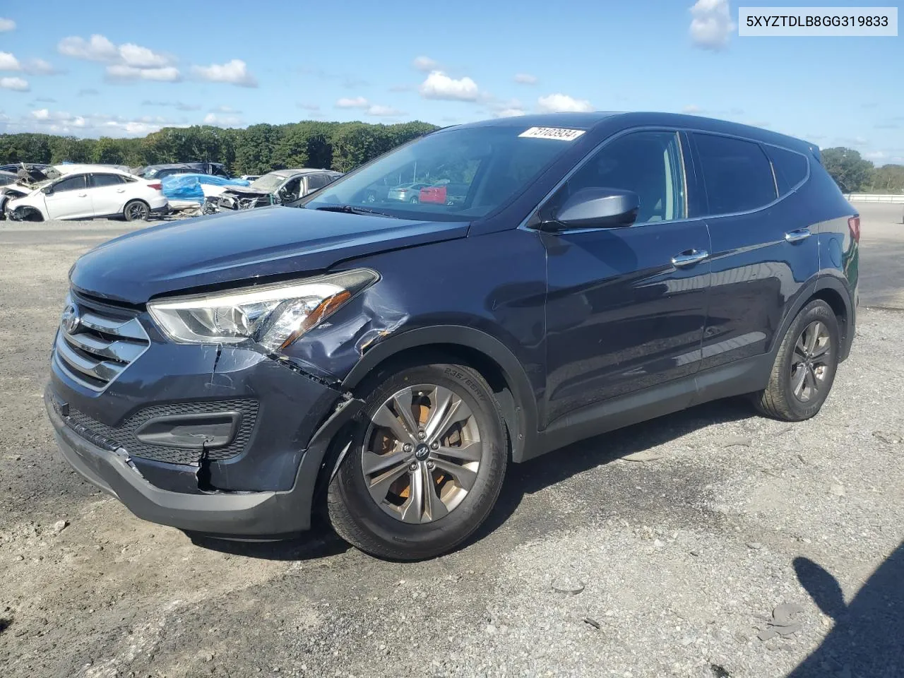 2016 Hyundai Santa Fe Sport VIN: 5XYZTDLB8GG319833 Lot: 73103934