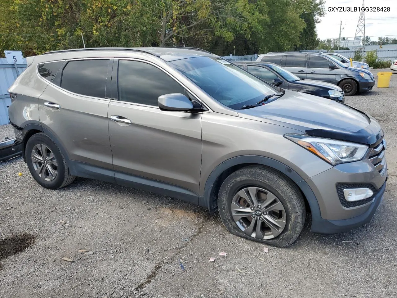 2016 Hyundai Santa Fe Sport VIN: 5XYZU3LB1GG328428 Lot: 73349484