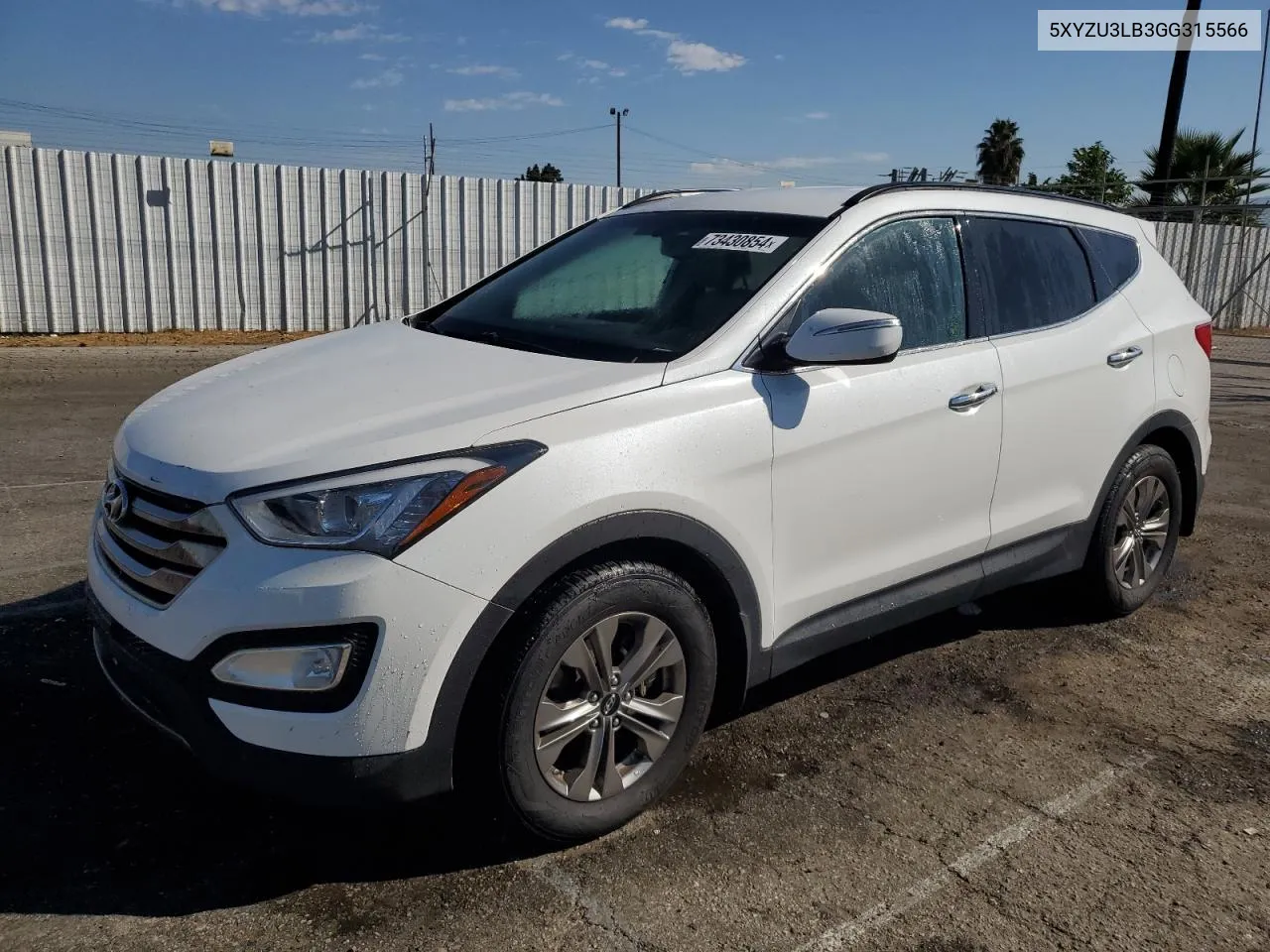 2016 Hyundai Santa Fe Sport VIN: 5XYZU3LB3GG315566 Lot: 73430854