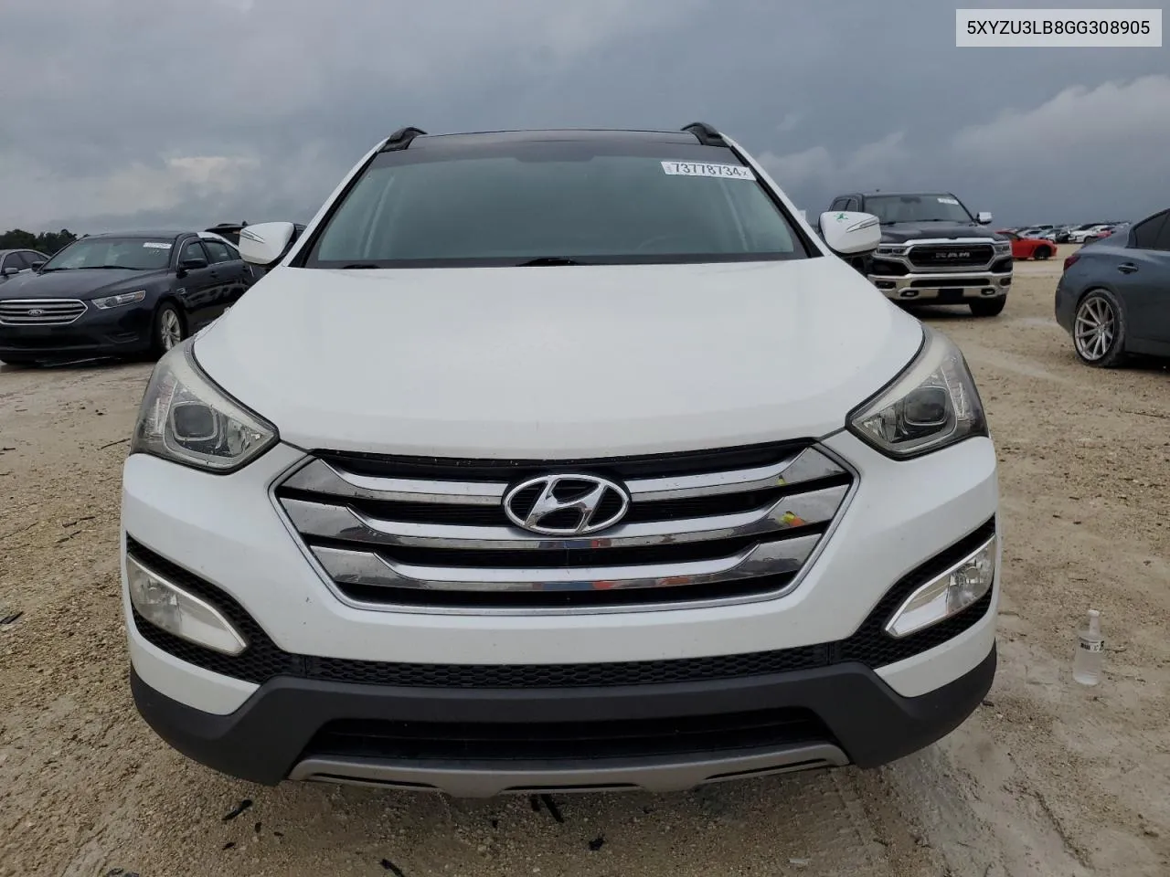 2016 Hyundai Santa Fe Sport VIN: 5XYZU3LB8GG308905 Lot: 73778734