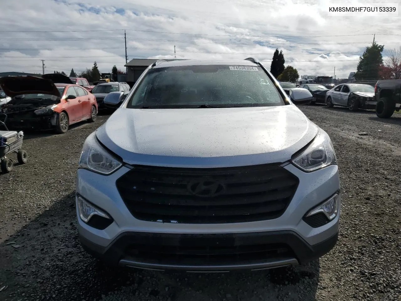 2016 Hyundai Santa Fe Se VIN: KM8SMDHF7GU153339 Lot: 74538304