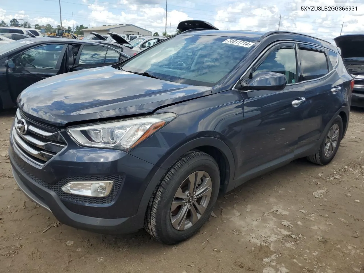 2016 Hyundai Santa Fe Sport VIN: 5XYZU3LB2GG366931 Lot: 74811714