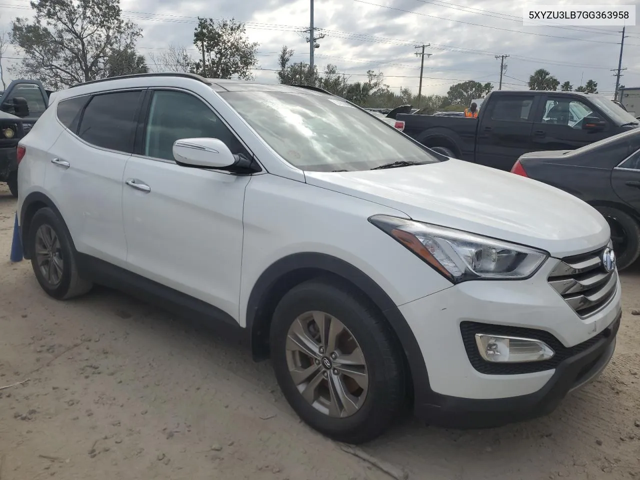 5XYZU3LB7GG363958 2016 Hyundai Santa Fe Sport