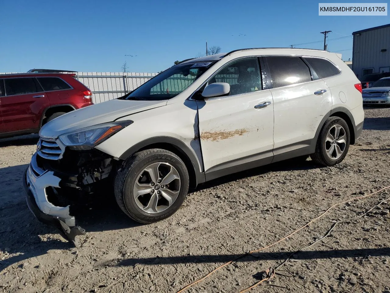 2016 Hyundai Santa Fe Se VIN: KM8SMDHF2GU161705 Lot: 75022294