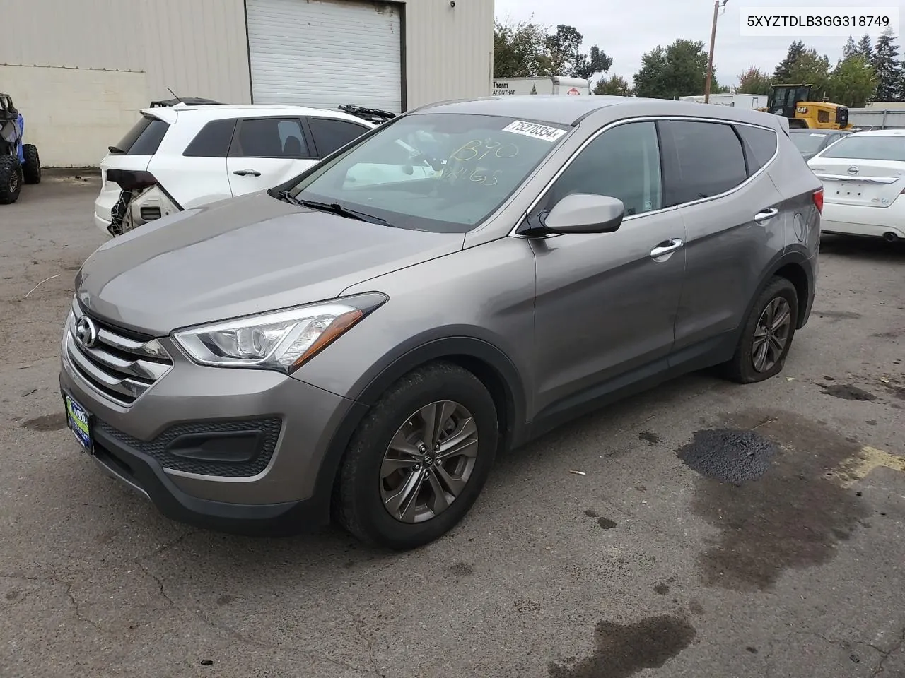 2016 Hyundai Santa Fe Sport VIN: 5XYZTDLB3GG318749 Lot: 75278354