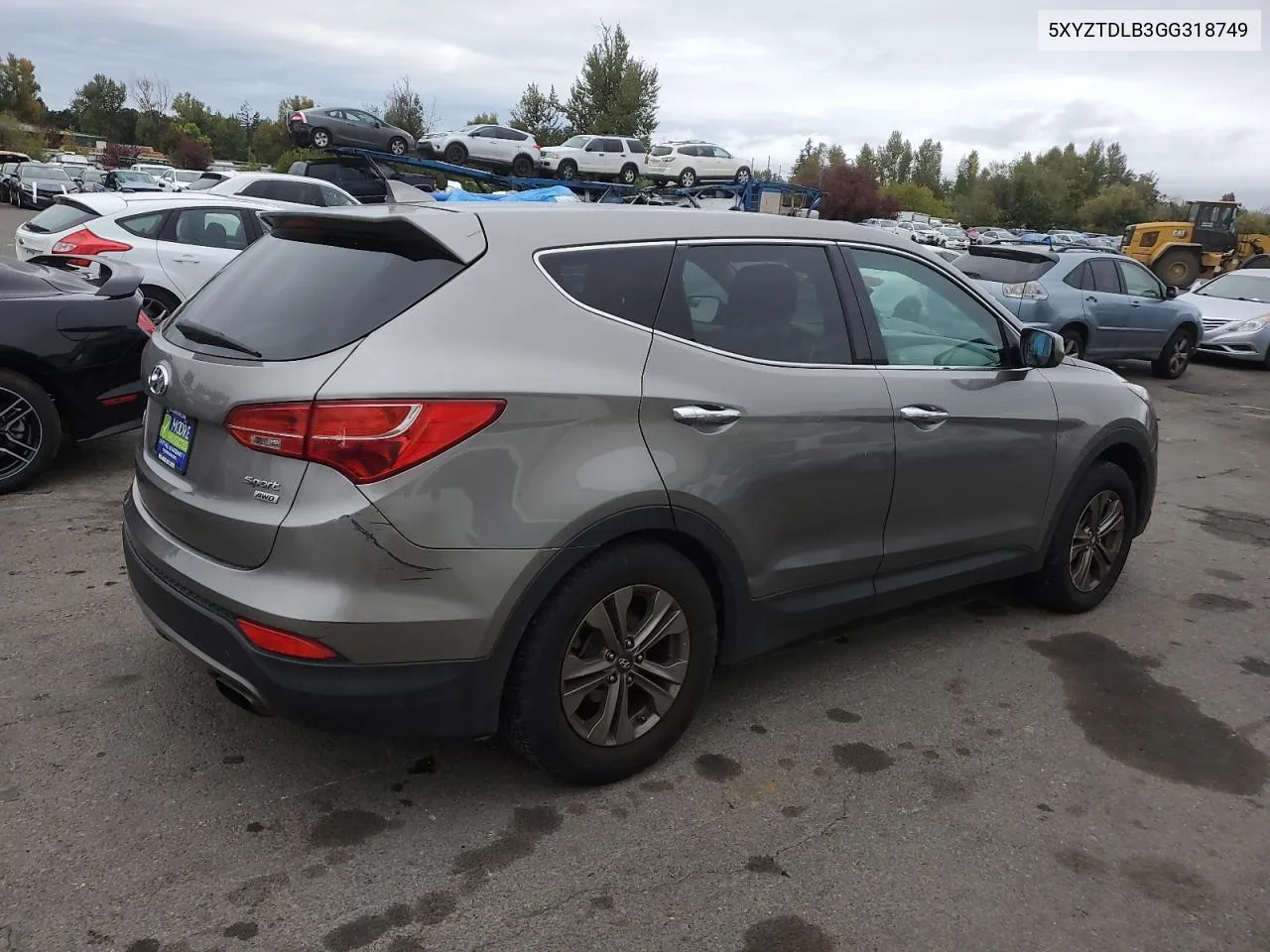 2016 Hyundai Santa Fe Sport VIN: 5XYZTDLB3GG318749 Lot: 75278354