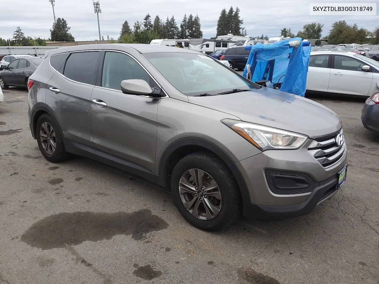 2016 Hyundai Santa Fe Sport VIN: 5XYZTDLB3GG318749 Lot: 75278354