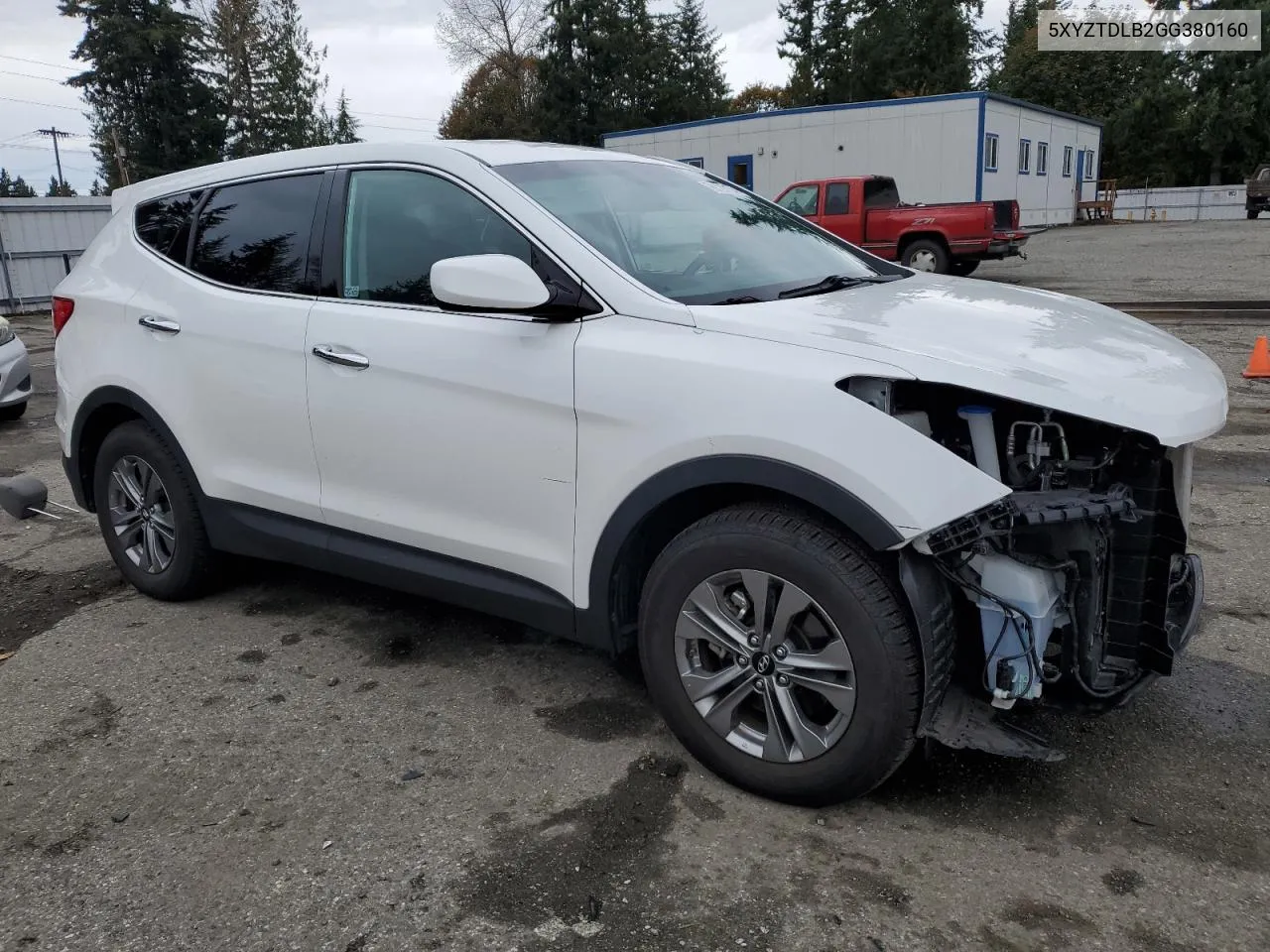 2016 Hyundai Santa Fe Sport VIN: 5XYZTDLB2GG380160 Lot: 76128174