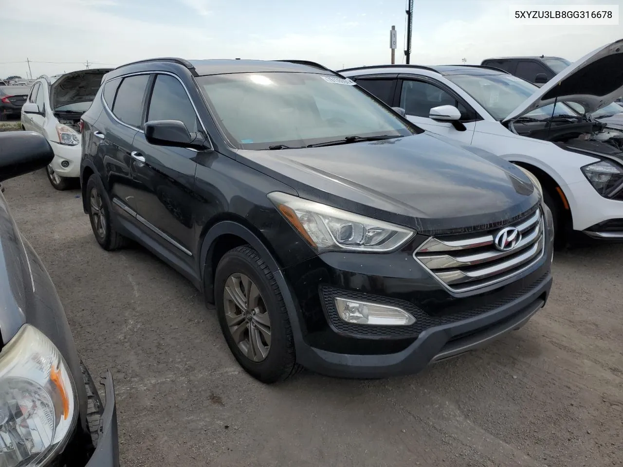 2016 Hyundai Santa Fe Sport VIN: 5XYZU3LB8GG316678 Lot: 76138694