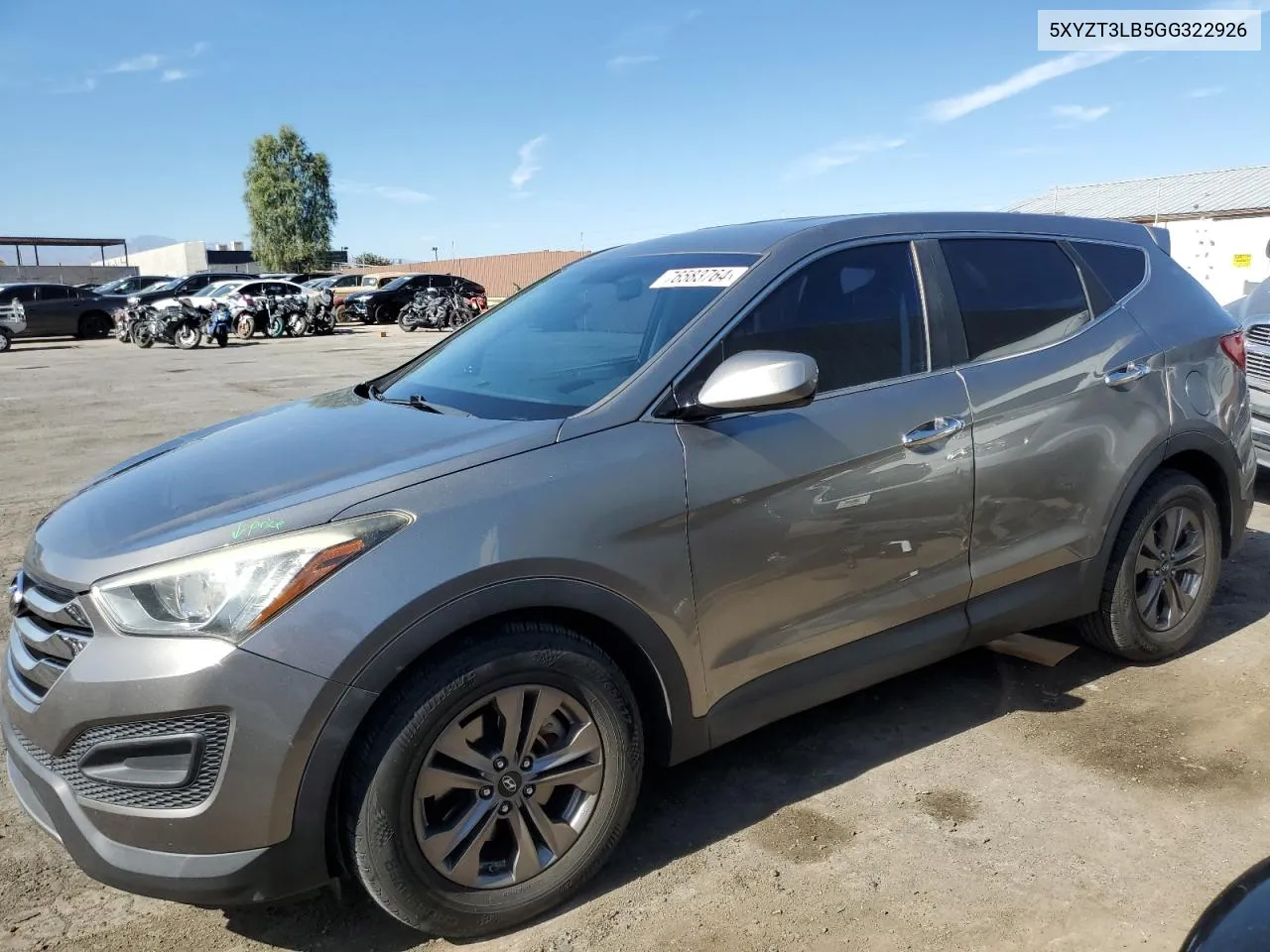 2016 Hyundai Santa Fe Sport VIN: 5XYZT3LB5GG322926 Lot: 76583764