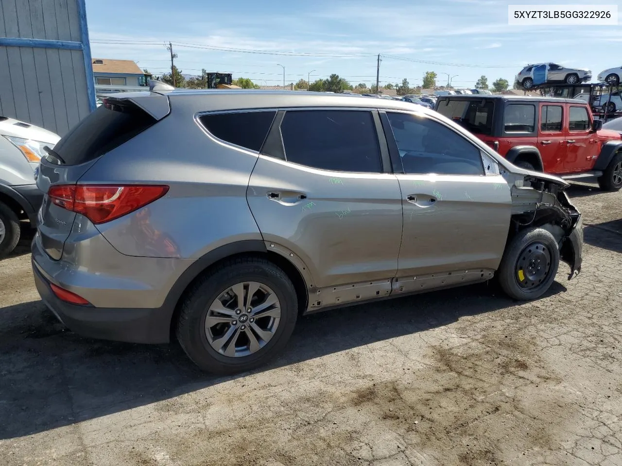 2016 Hyundai Santa Fe Sport VIN: 5XYZT3LB5GG322926 Lot: 76583764