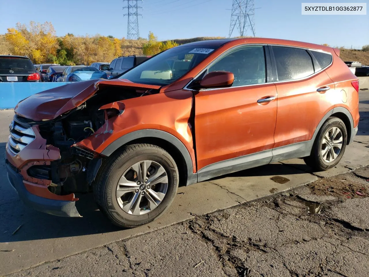 2016 Hyundai Santa Fe Sport VIN: 5XYZTDLB1GG362877 Lot: 76901074