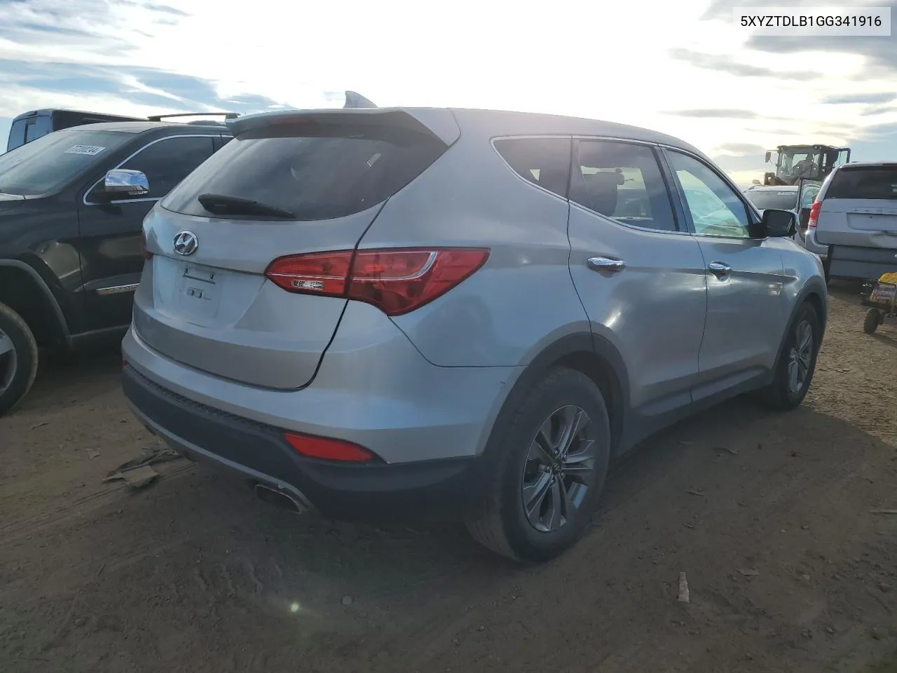 2016 Hyundai Santa Fe Sport VIN: 5XYZTDLB1GG341916 Lot: 77045434