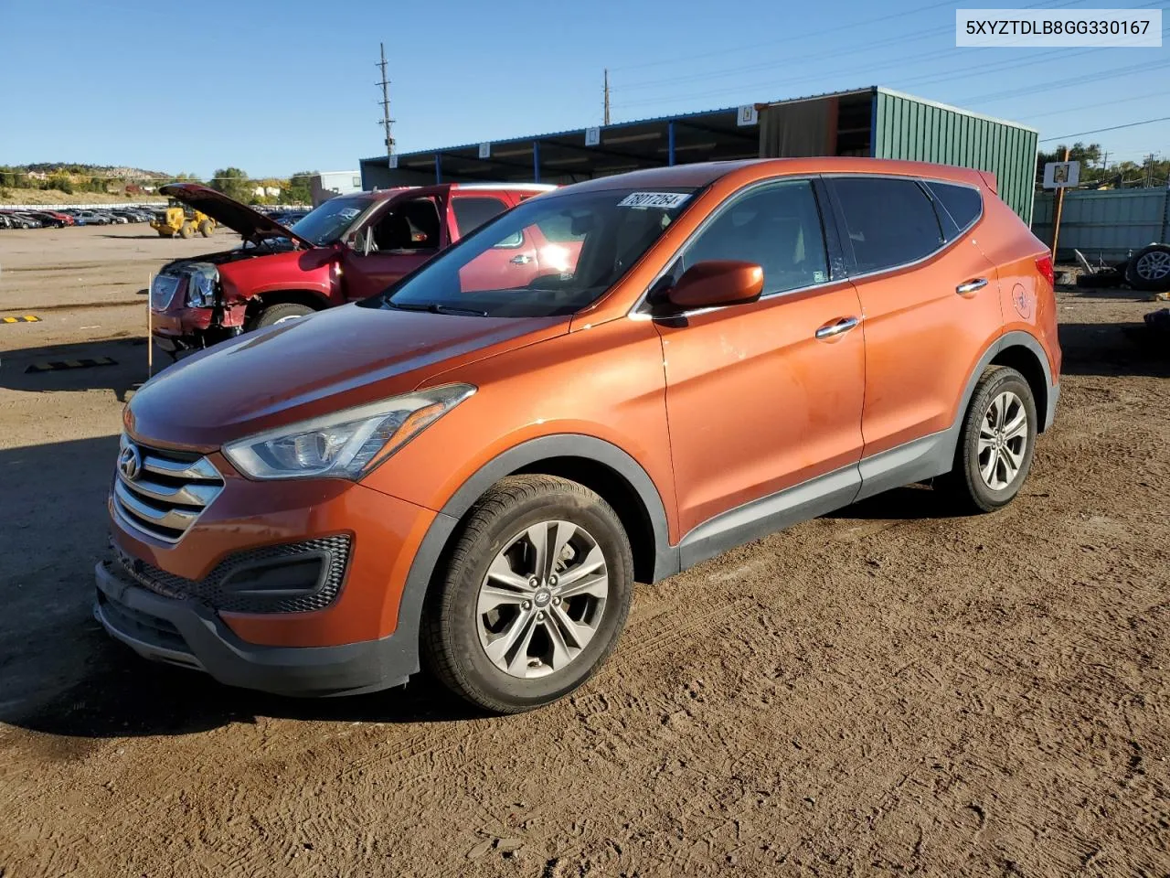 2016 Hyundai Santa Fe Sport VIN: 5XYZTDLB8GG330167 Lot: 78017264