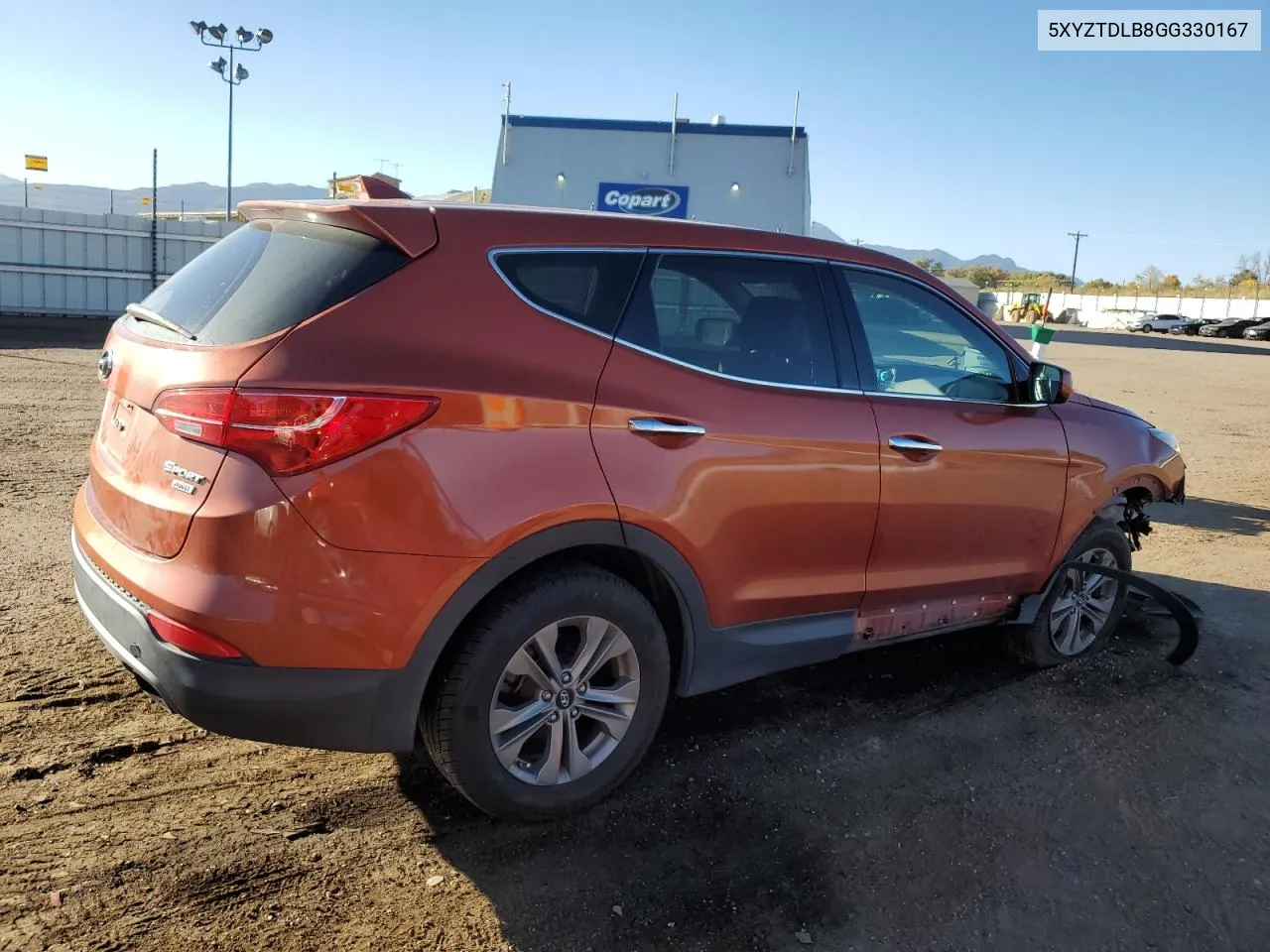 2016 Hyundai Santa Fe Sport VIN: 5XYZTDLB8GG330167 Lot: 78017264