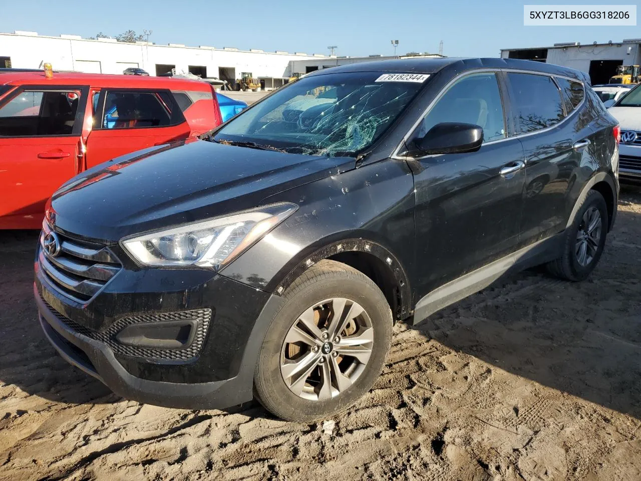 2016 Hyundai Santa Fe Sport VIN: 5XYZT3LB6GG318206 Lot: 78182344