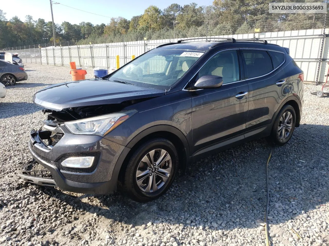 2016 Hyundai Santa Fe Sport VIN: 5XYZU3LB0GG335693 Lot: 78190154