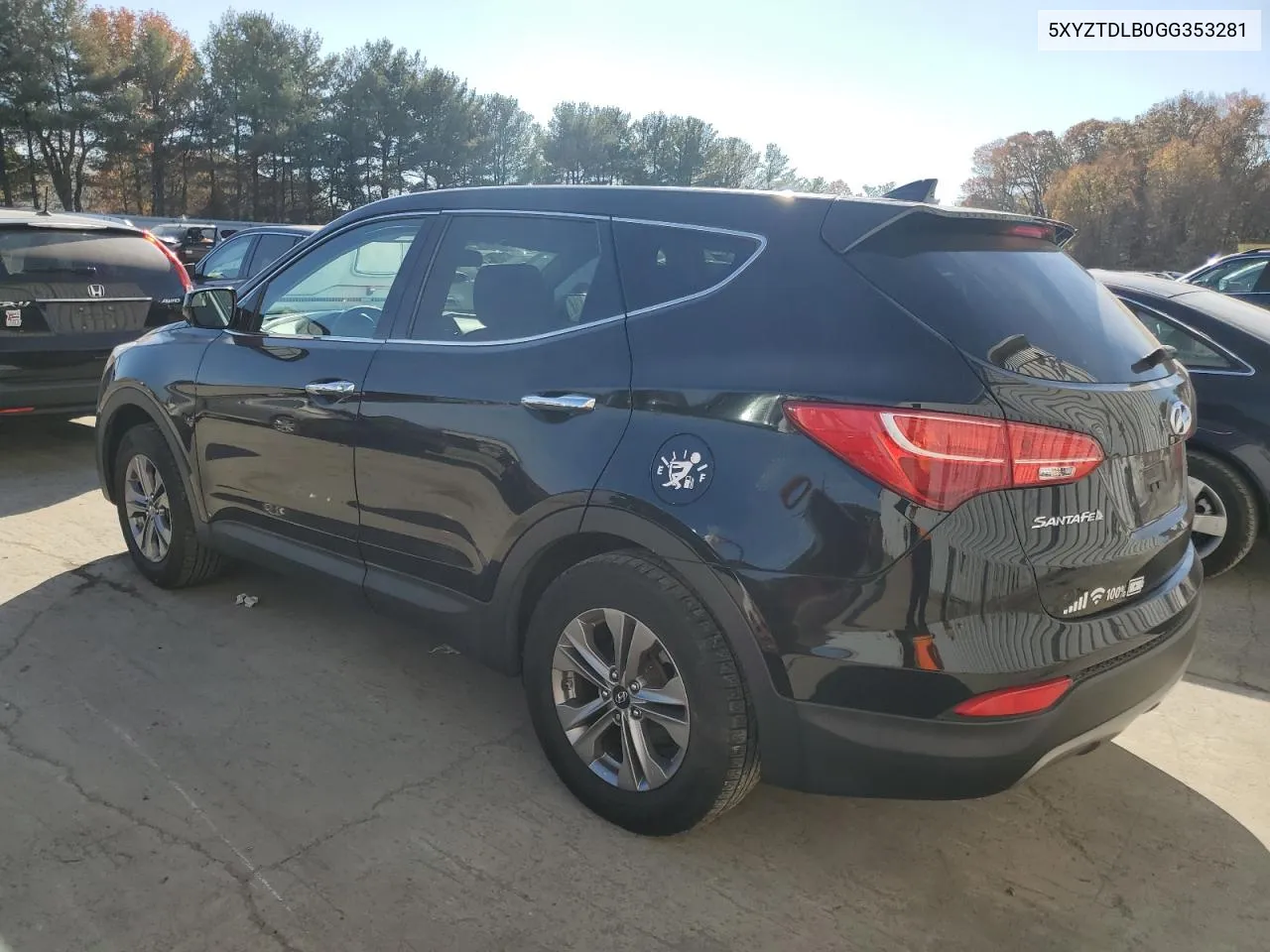 2016 Hyundai Santa Fe Sport VIN: 5XYZTDLB0GG353281 Lot: 78488664