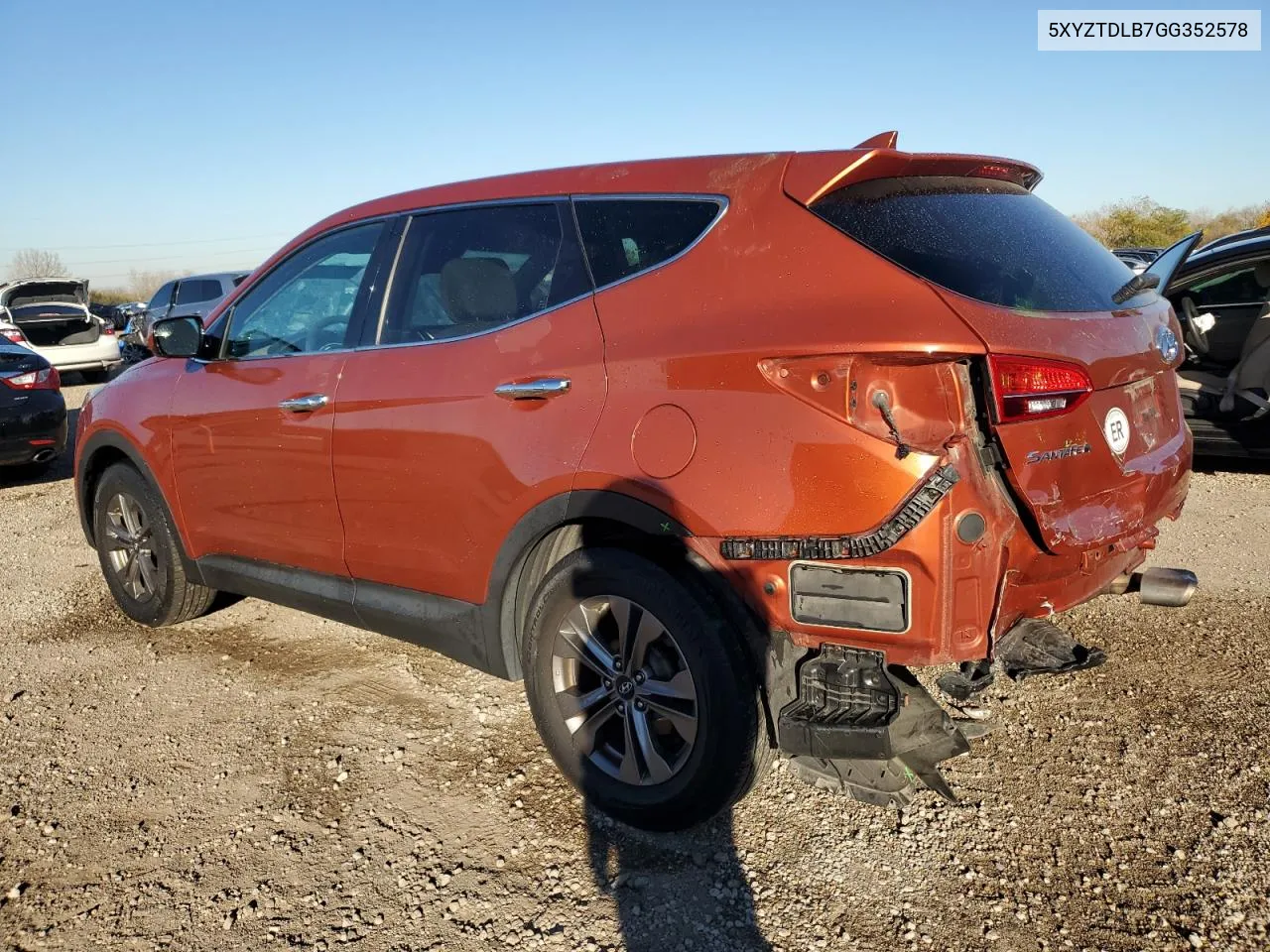 2016 Hyundai Santa Fe Sport VIN: 5XYZTDLB7GG352578 Lot: 78701404