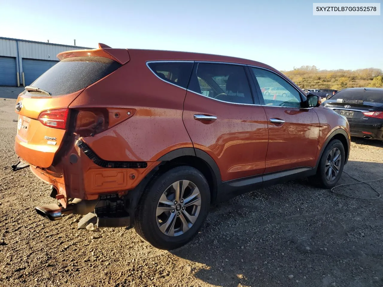 2016 Hyundai Santa Fe Sport VIN: 5XYZTDLB7GG352578 Lot: 78701404