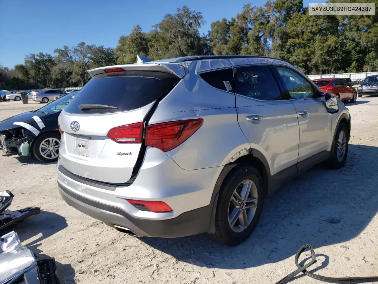 2017 Hyundai Santa Fe Sport VIN: 5XYZU3LB9HG424387 Lot: 38710853