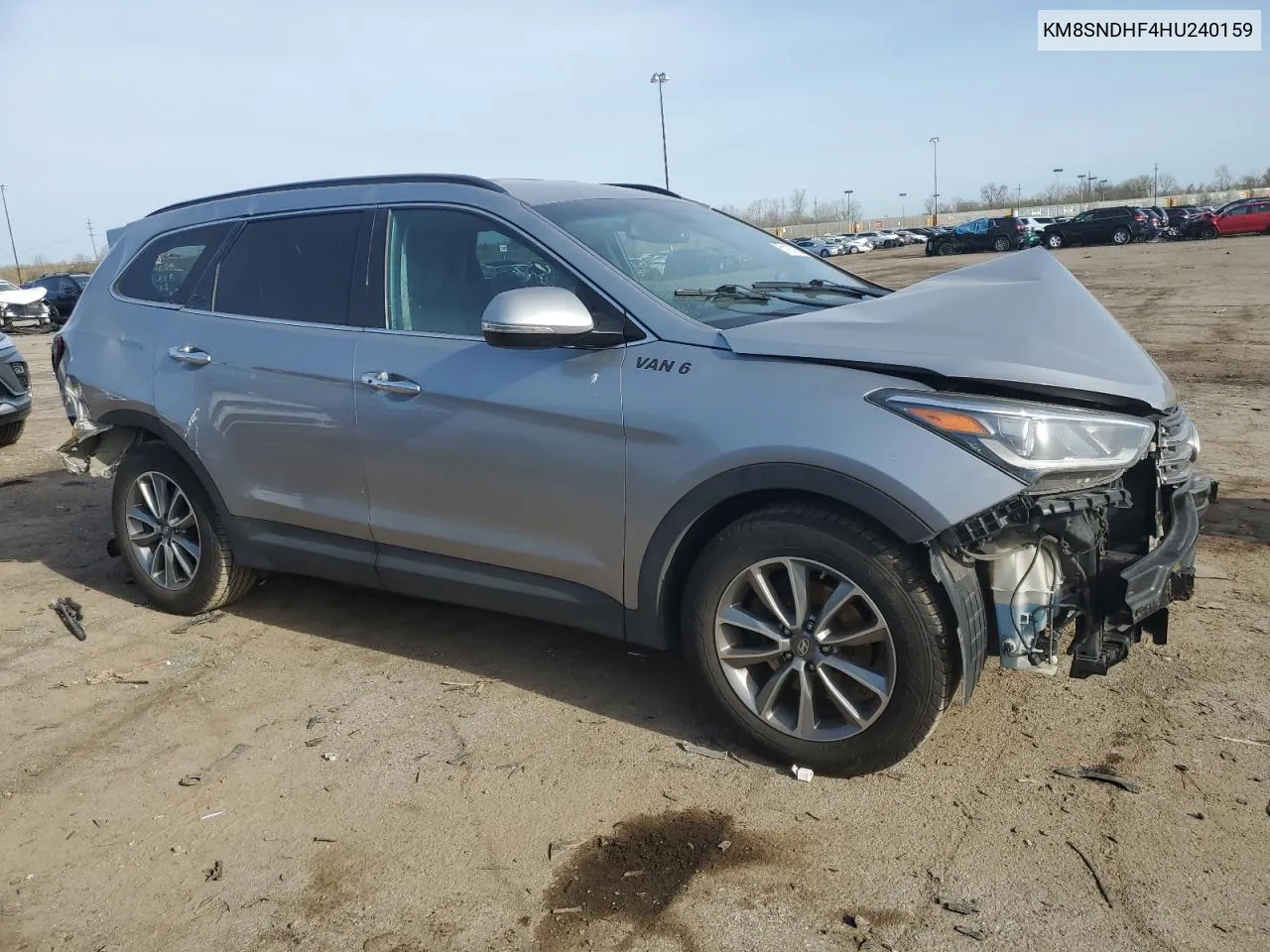 2017 Hyundai Santa Fe Se VIN: KM8SNDHF4HU240159 Lot: 51151904