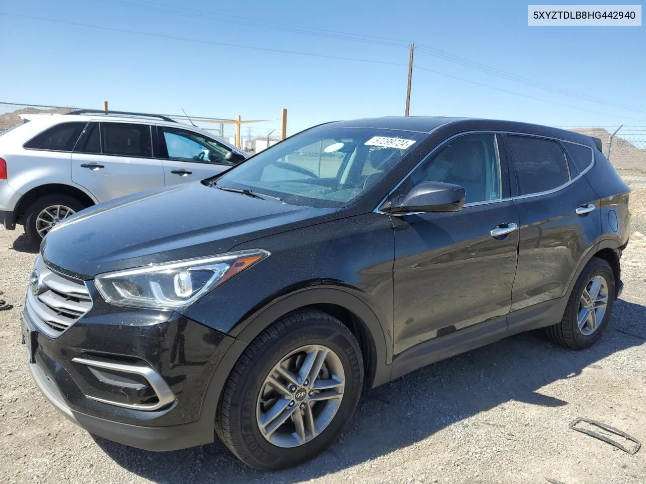 2017 Hyundai Santa Fe Sport VIN: 5XYZTDLB8HG442940 Lot: 57299724