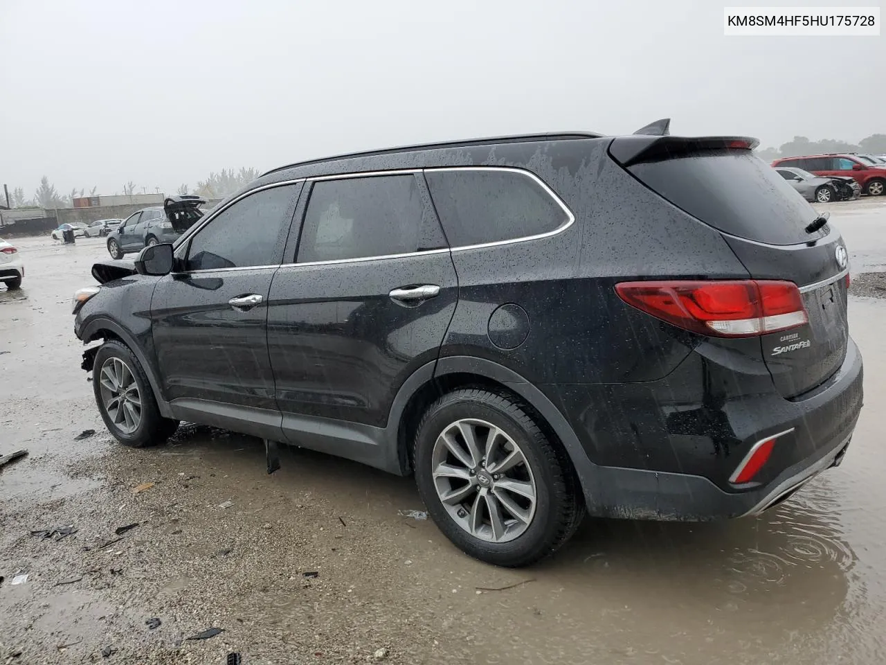 KM8SM4HF5HU175728 2017 Hyundai Santa Fe Se