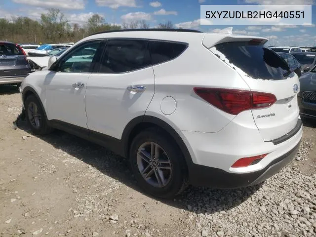 2017 Hyundai Santa Fe Sport VIN: 5XYZUDLB2HG440551 Lot: 60397334