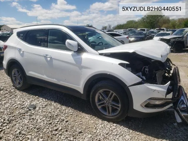 2017 Hyundai Santa Fe Sport VIN: 5XYZUDLB2HG440551 Lot: 60397334