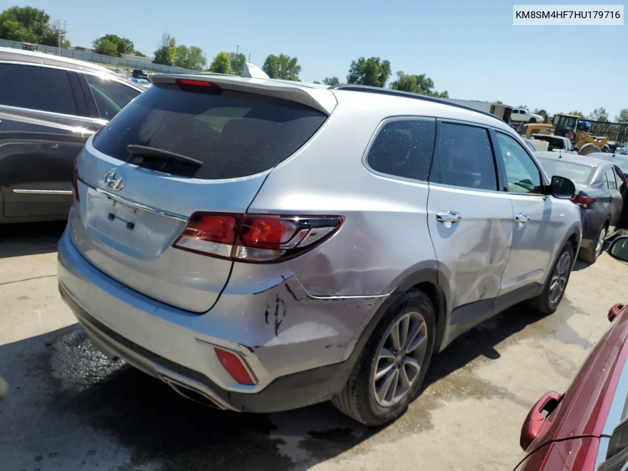 KM8SM4HF7HU179716 2017 Hyundai Santa Fe Se