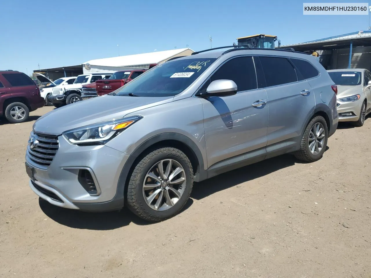 2017 Hyundai Santa Fe Se VIN: KM8SMDHF1HU230160 Lot: 61406034