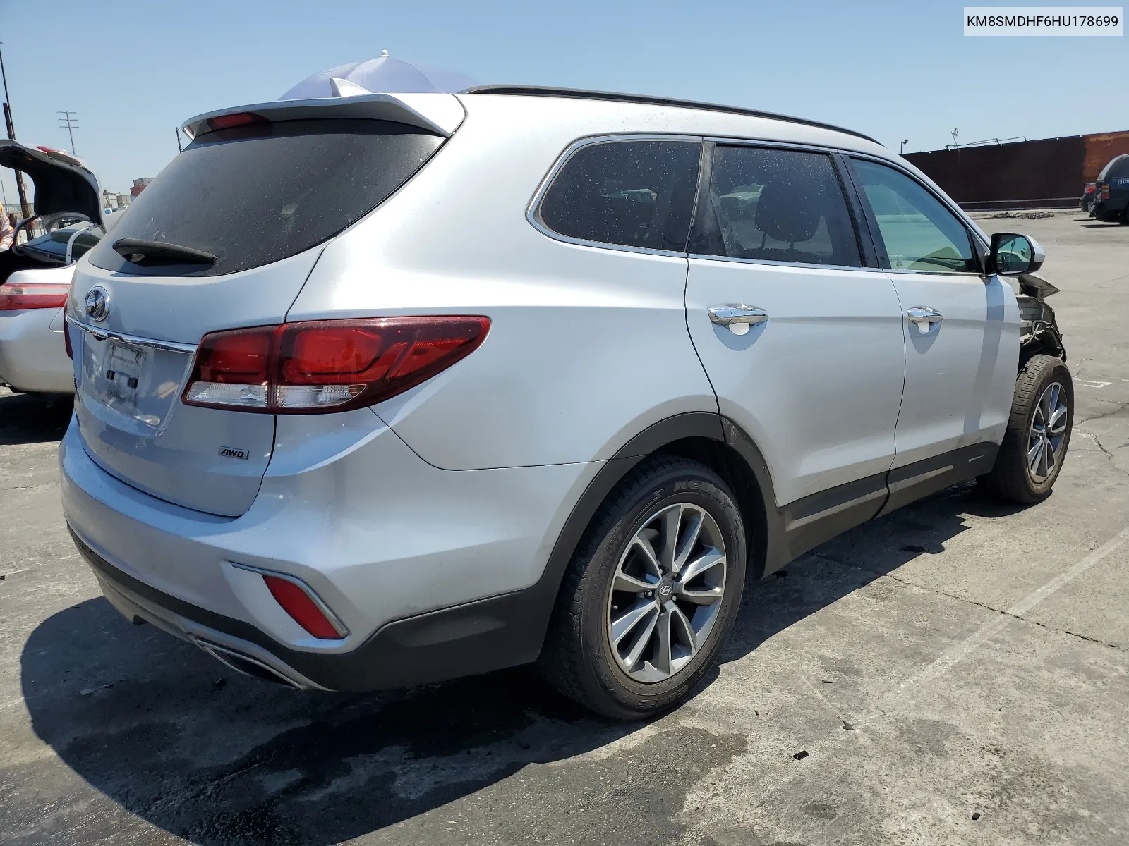 2017 Hyundai Santa Fe Se VIN: KM8SMDHF6HU178699 Lot: 63723554