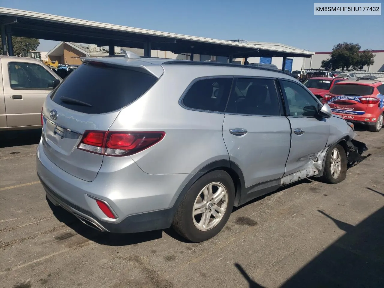 2017 Hyundai Santa Fe Se VIN: KM8SM4HF5HU177432 Lot: 64044174