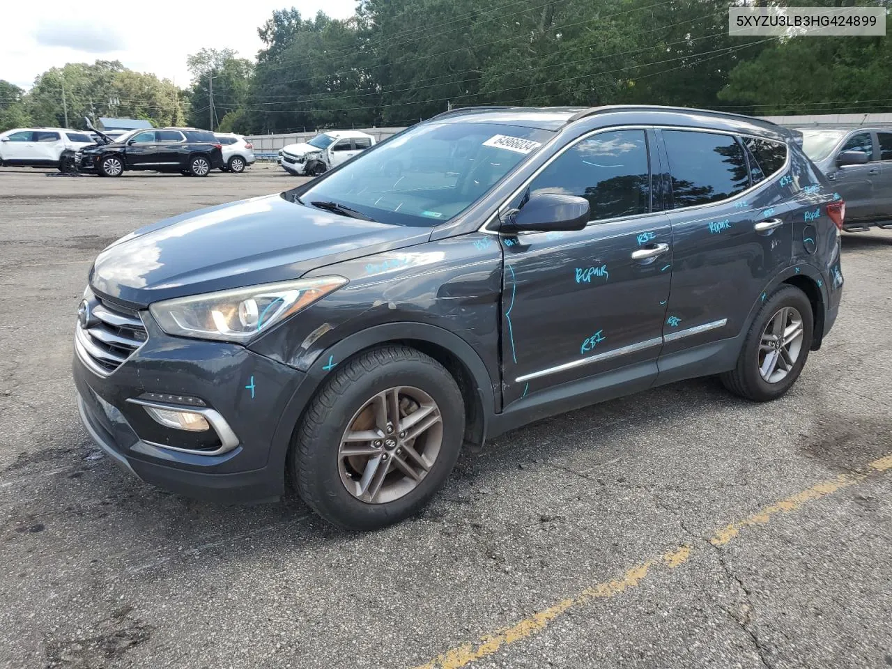 2017 Hyundai Santa Fe Sport VIN: 5XYZU3LB3HG424899 Lot: 64966034