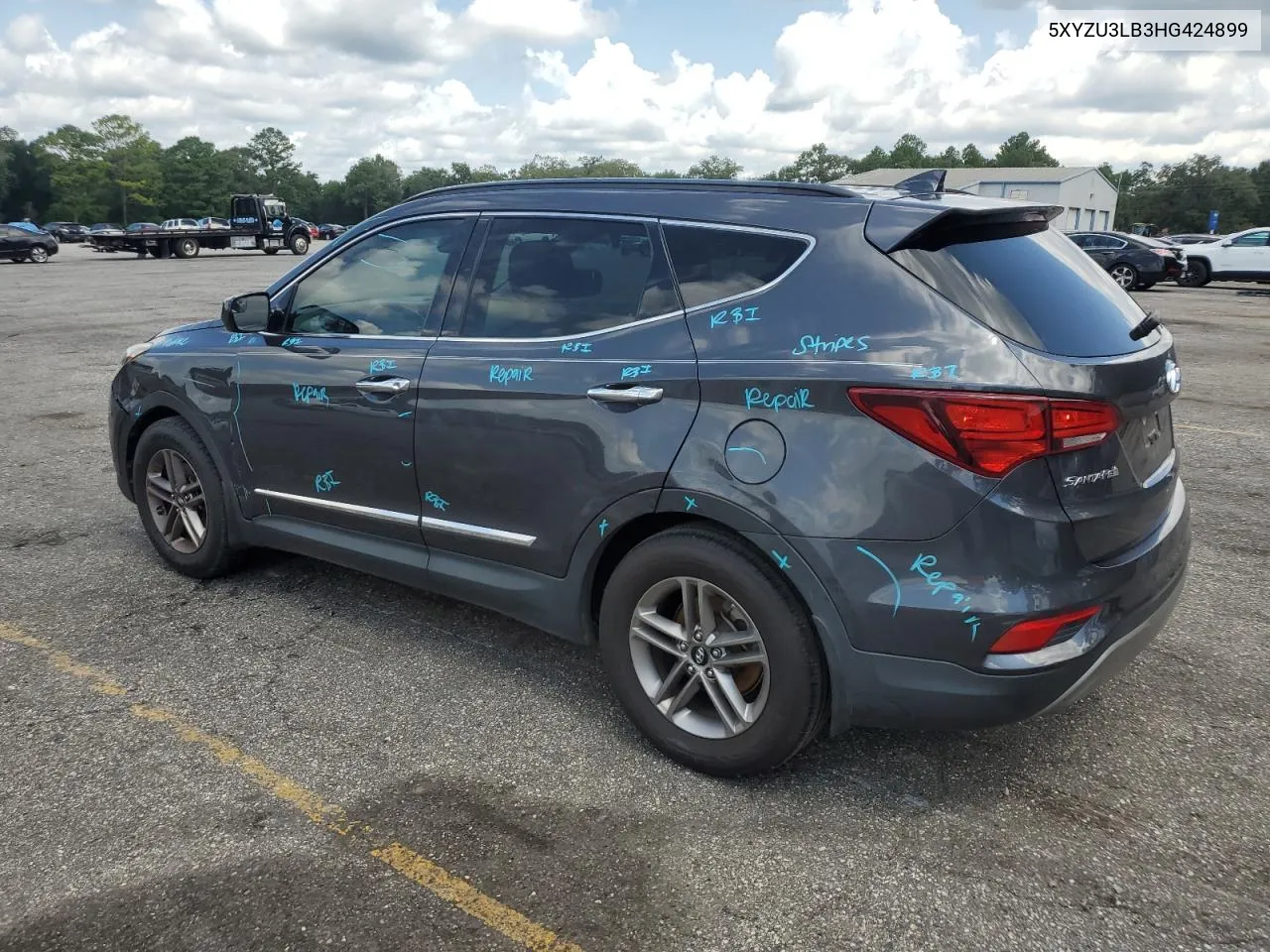 2017 Hyundai Santa Fe Sport VIN: 5XYZU3LB3HG424899 Lot: 64966034