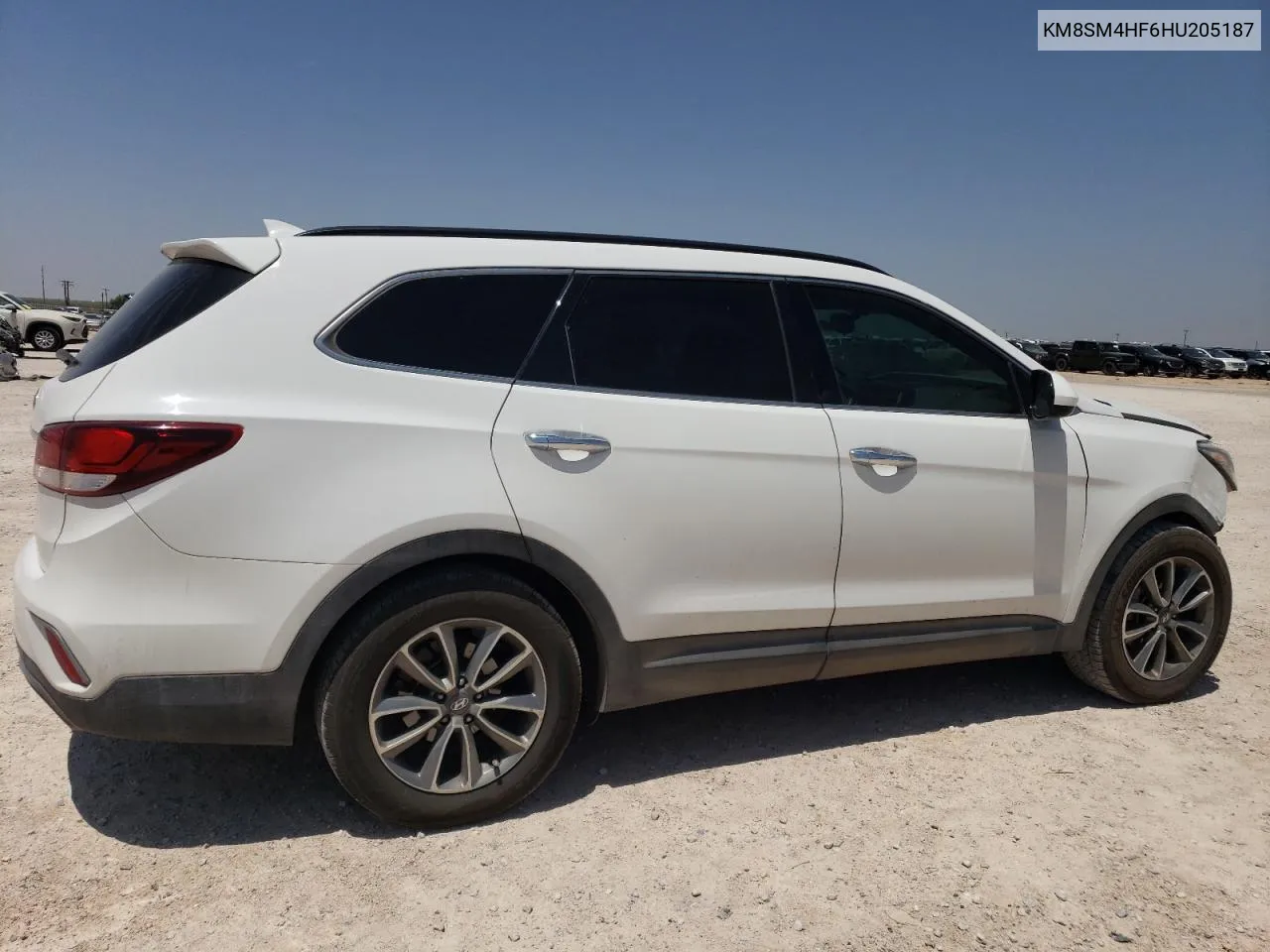 KM8SM4HF6HU205187 2017 Hyundai Santa Fe Se