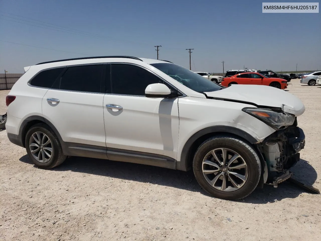 KM8SM4HF6HU205187 2017 Hyundai Santa Fe Se