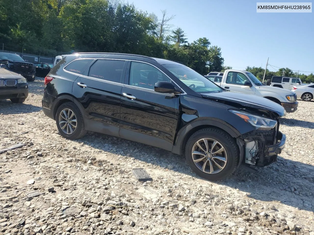 2017 Hyundai Santa Fe Se VIN: KM8SMDHF6HU238965 Lot: 68206254