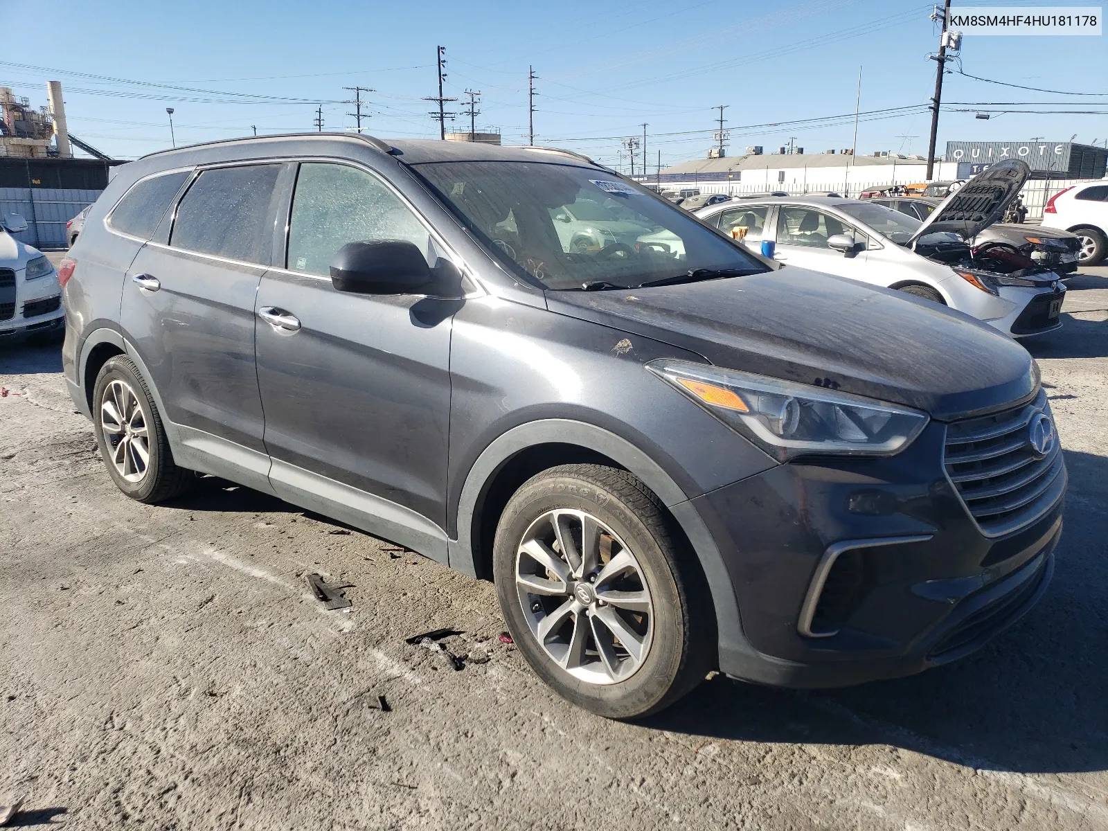 KM8SM4HF4HU181178 2017 Hyundai Santa Fe Se