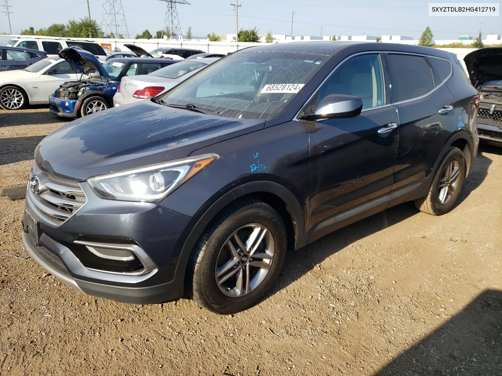 2017 Hyundai Santa Fe Sport VIN: 5XYZTDLB2HG412719 Lot: 68528124